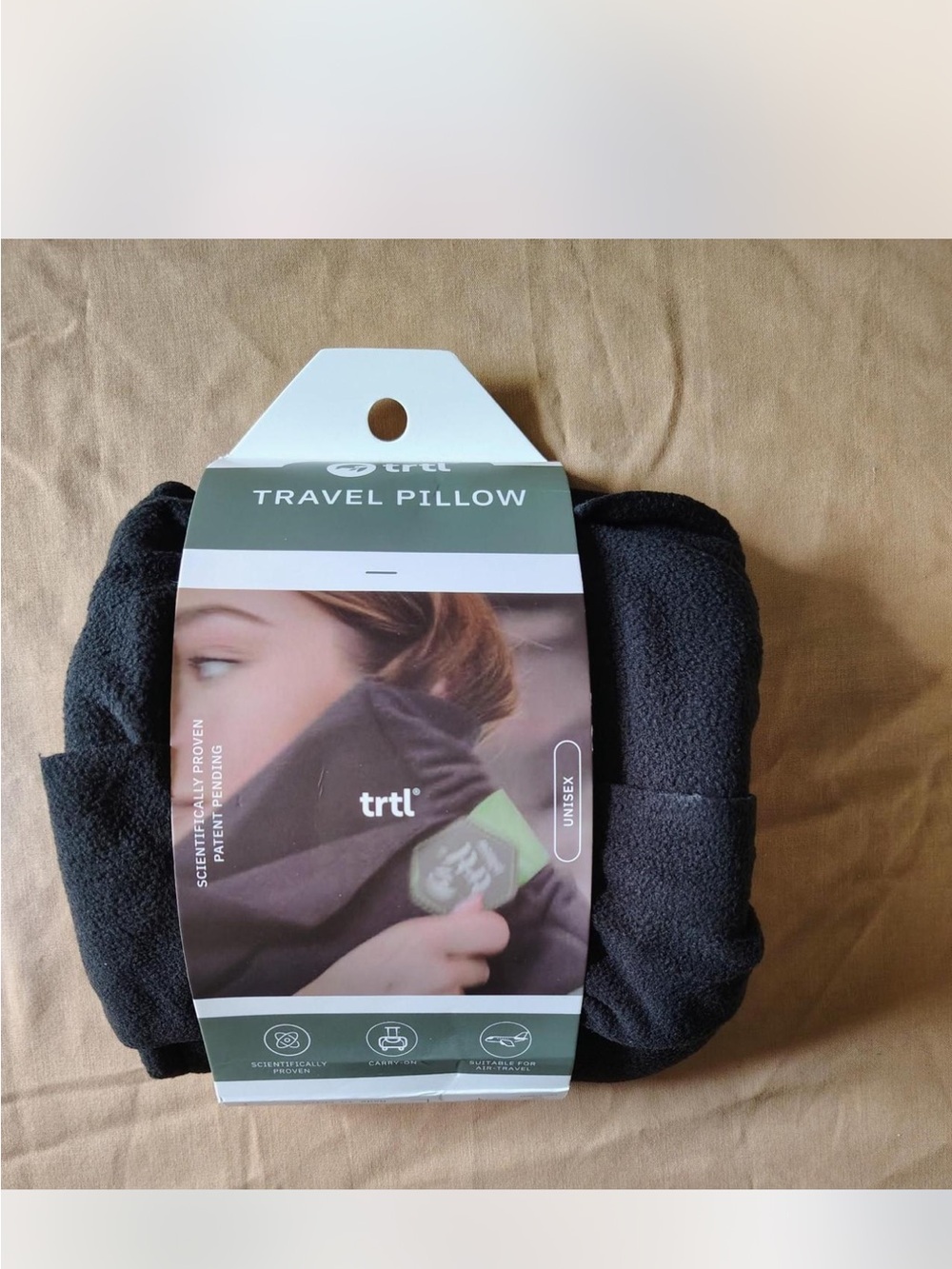 trtl Black Travel Pillow – Comfortable Neck Support
